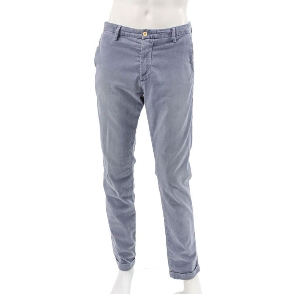 Gant Mens Chino Pants Gray 97% Cotton 3% Elastane Button Size 36